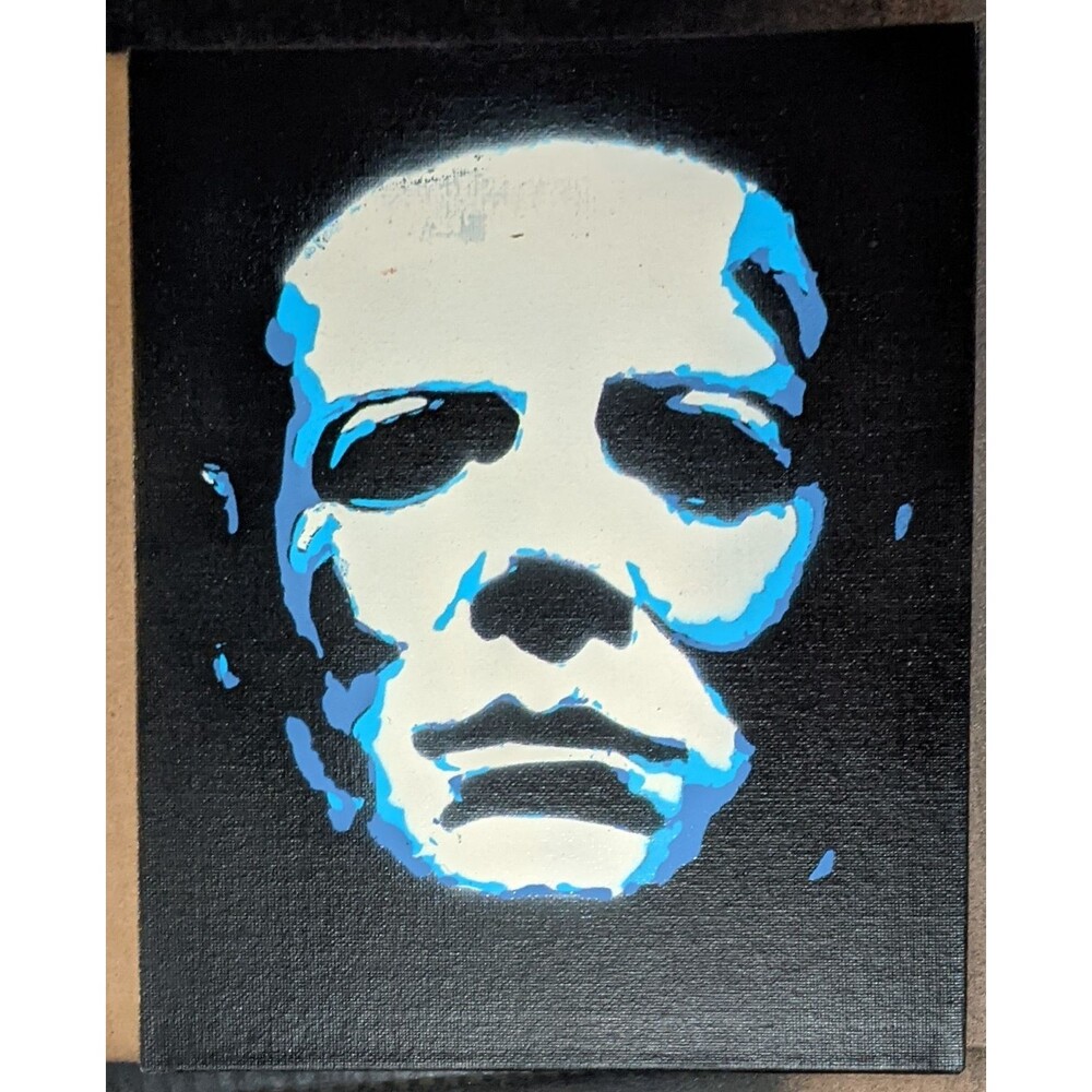 Halloween Michael Myers Spray Paint Art Piece